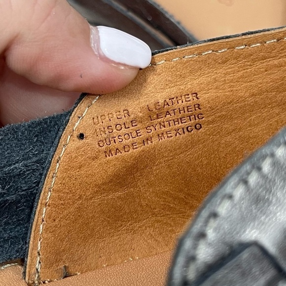 SBICCA Jared Metallic Blue Leather Huarache Peep Toe Flats - 8 - Picture 10 of 10